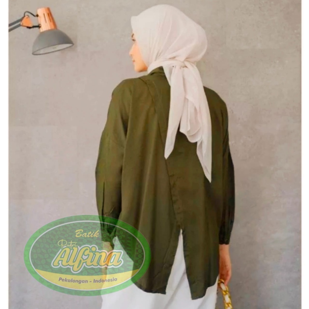 Kemeja Wanita Oversize / Nelka Linen Shirt