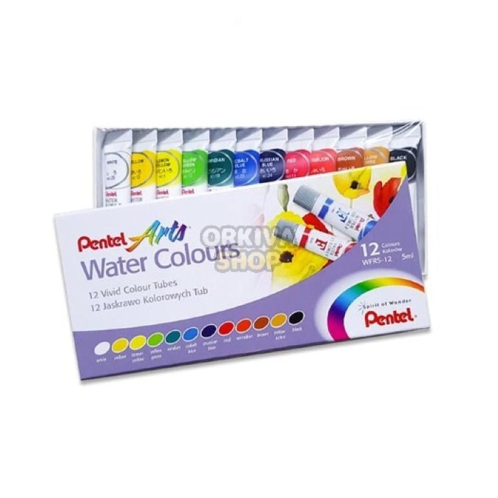 

Cat Air / Cat Air Pentel/Pentel Arts Water Colours WFRS-12 (12 Warna)