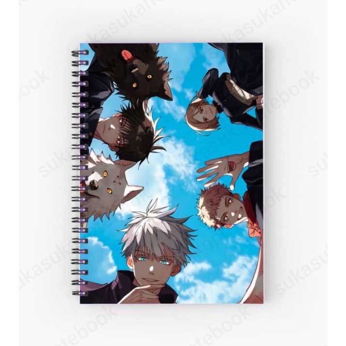 

Notebook custom anime jujutsu kaisen A5 100 halaman buku jurnal harian softcover bergaris dan polos