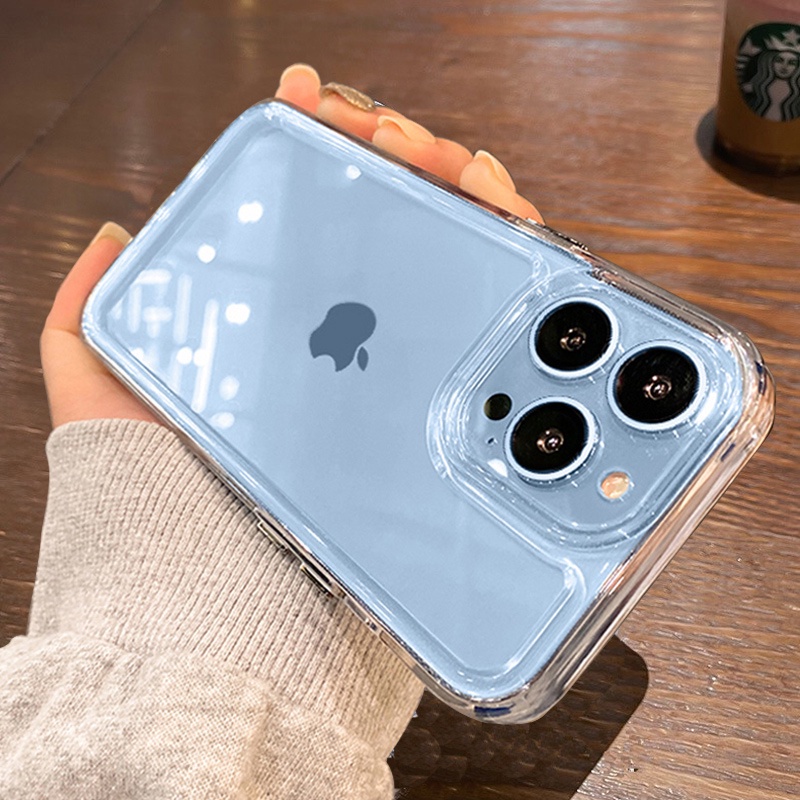 (2 Gen) Hard Case Silikon Transparan Untuk compatible for Iphone 13 Pro Max 12 11 Pro Max Xs Max Xr X 7 + 8 Plus