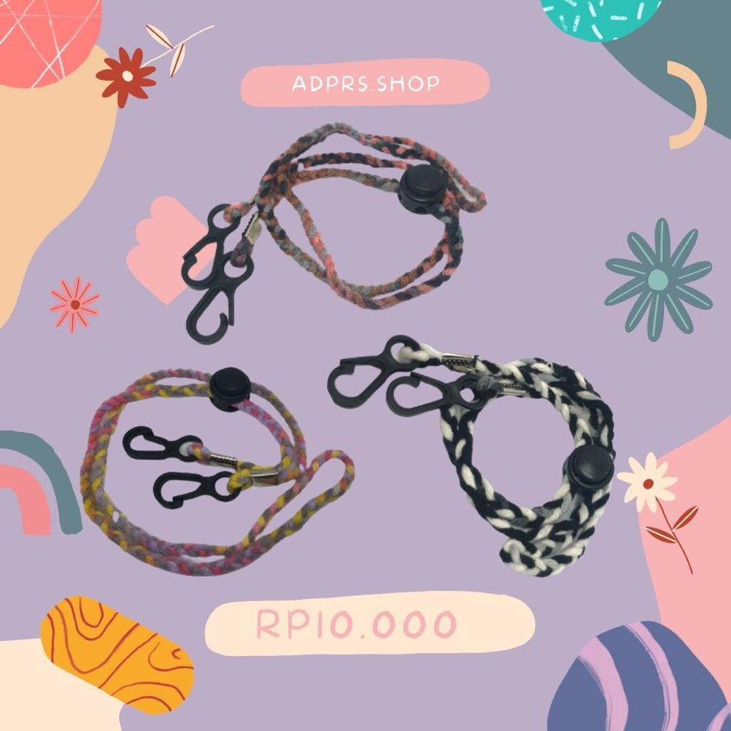 strap mask rajut stopper/ strap masker/gantungan masker