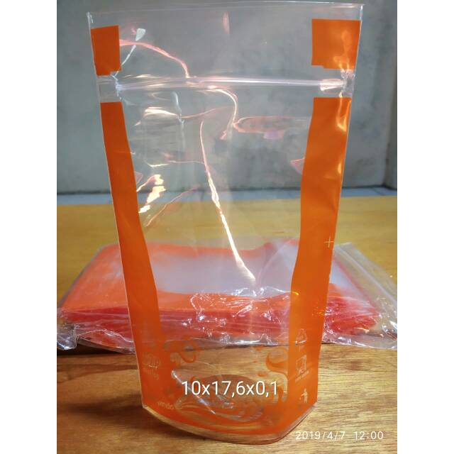 Plastik Standing pouch micron 10x17