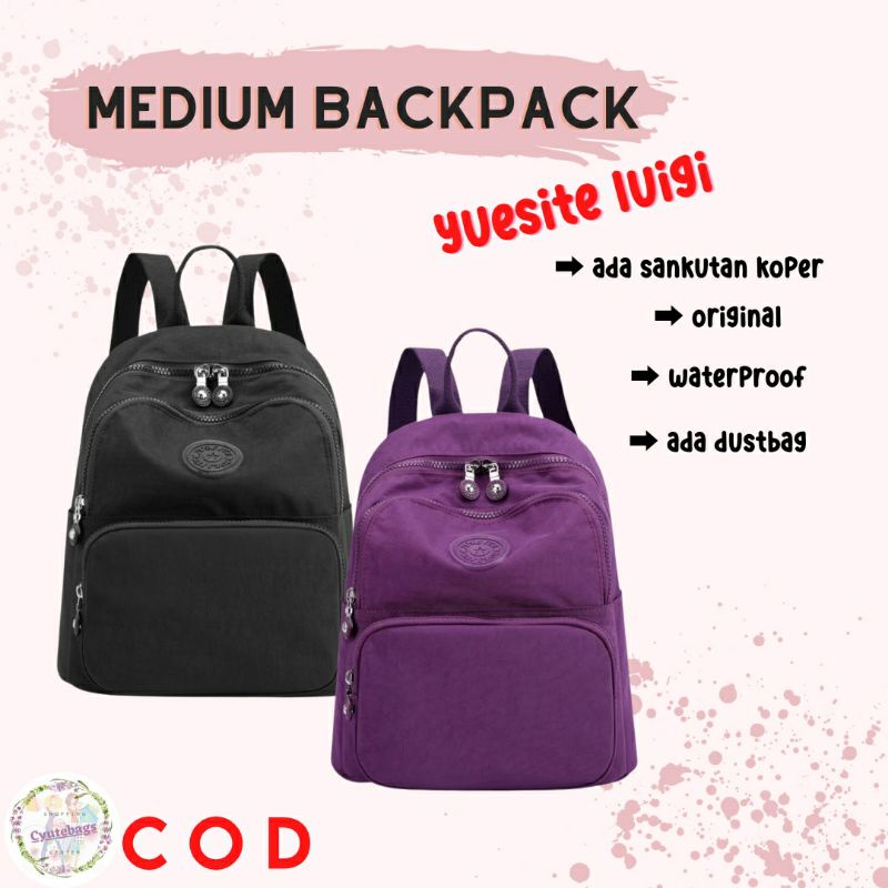 Tas ransel wanita medium backpack yuesite luigi original cyutebags