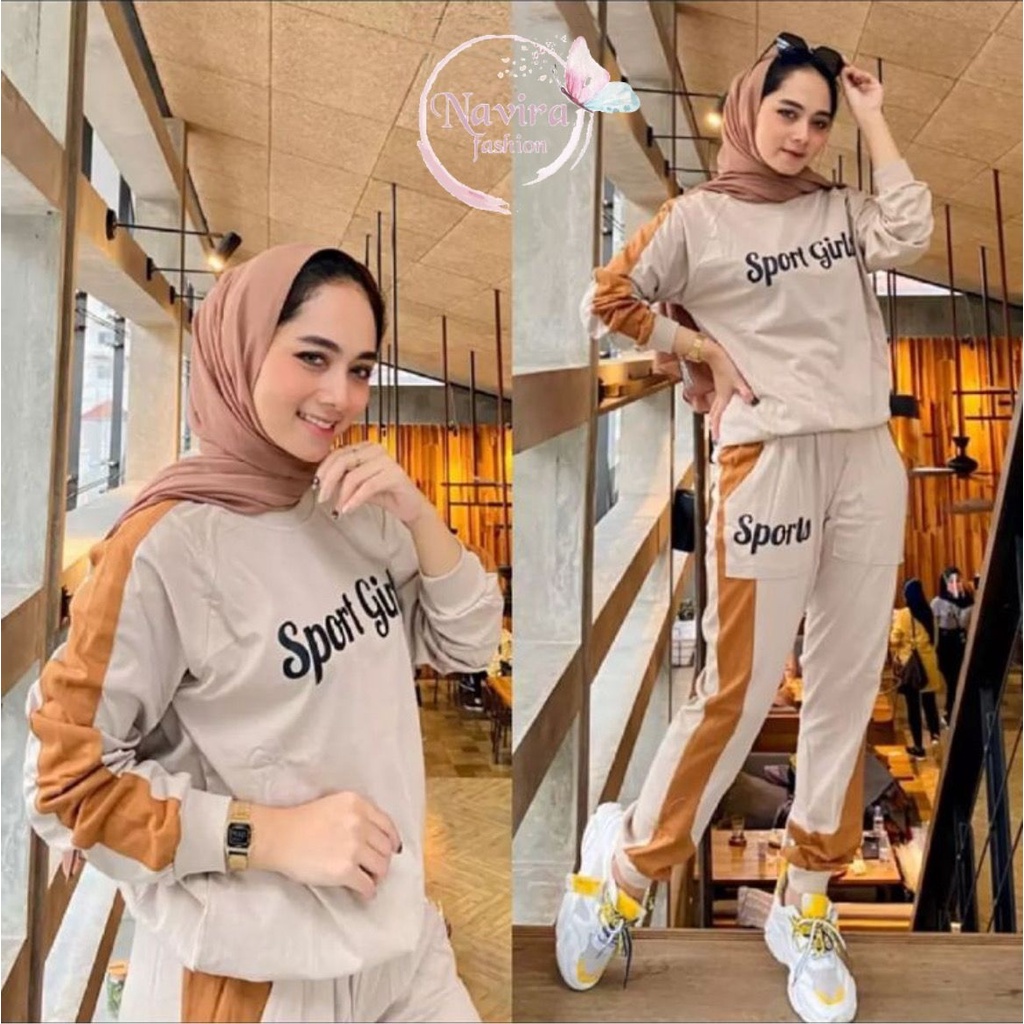 SETELAN SET SPORT GIRL LD 110 BABYTERRY mF / SET WANITA MODERN / SPORT GIRL TRAINING SET XL