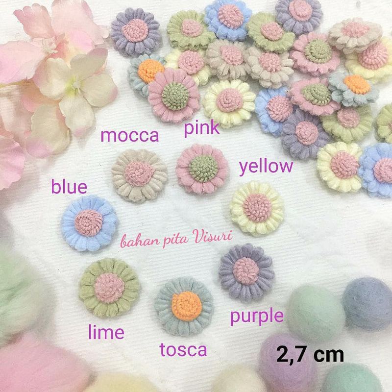 Bunga Flanel Sunflower seri Pastel