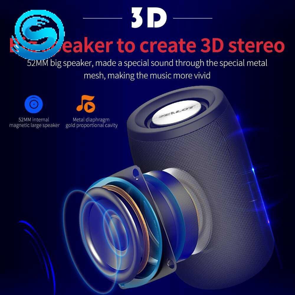 Speaker Portable Bluetooth 85dB + Speaker Spiker S32  Zealot Model Tabung audio Box Jernih Bass