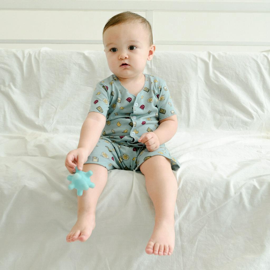 Little Palmerhaus - Little Wear RETRO Short Sleeve Setelan Bayi Pendek