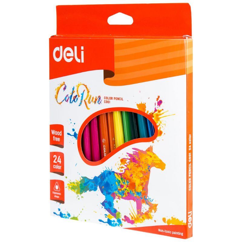 

DELI TRIANGULAR COLOR PENCIL SET 12 24 PENSIL WARNA SEGITIGA