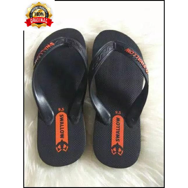 Sendal / Sandal Jepit Swallow Black Pearl M02 Ukuran 39 – 42 Murah