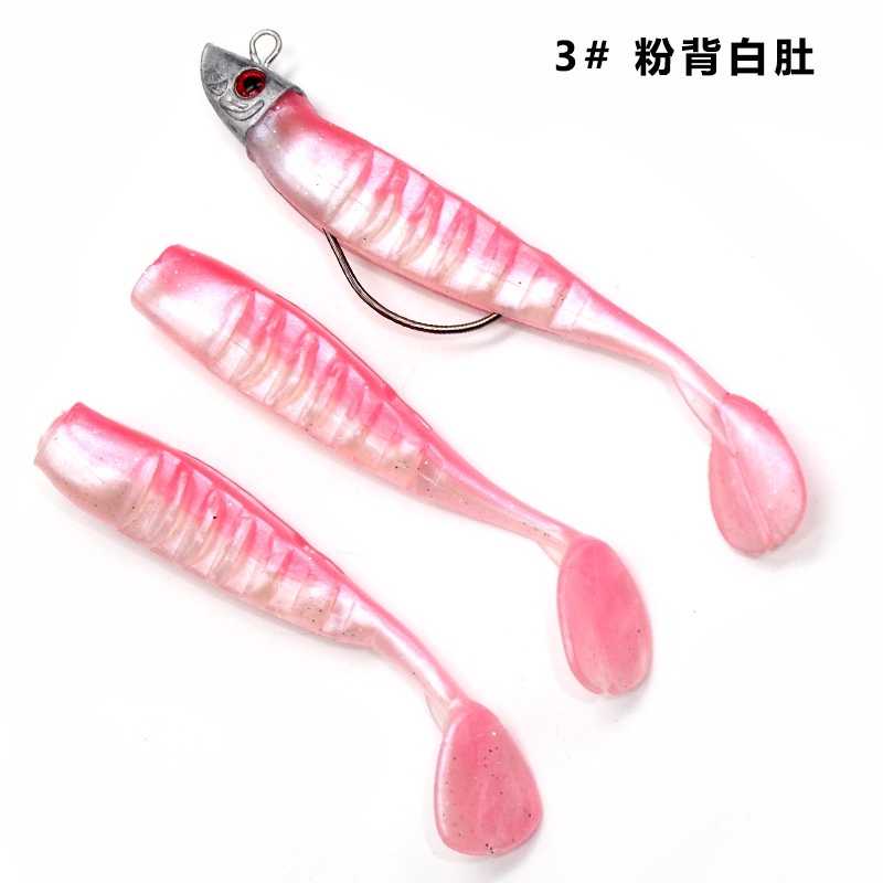 Umpan Pancing Bentuk Ikan Ekor T Bahan Plastik Lembut 10cm15.5g / 13cm26g Untuk Air Tawar / Laut