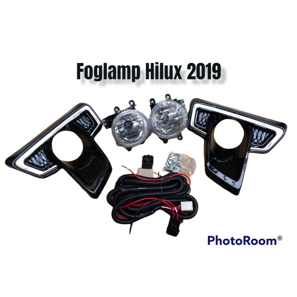 Fog Lamp Lampu Kabut Foglamp Hilux REVO Mobil Toyota Komplit Kabel Set