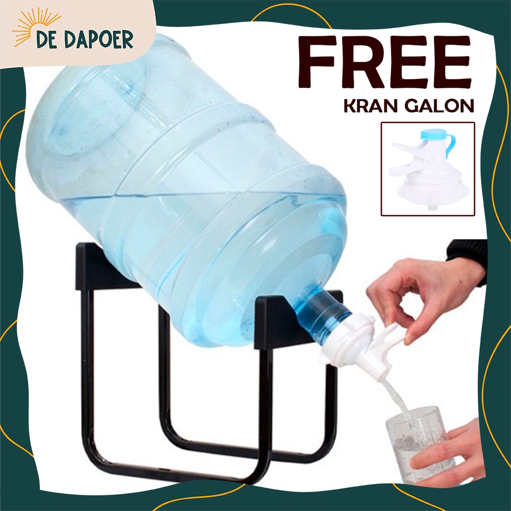 Rak Galon Standing Kaki Galon Model U Besi Free Kran Galon