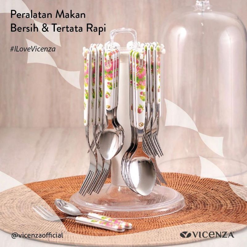 VICENZA SENDOK GARPU SET ALAT MAKAN MEWAH