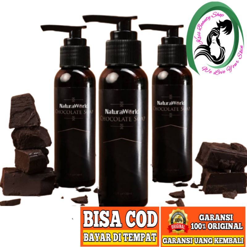 Jual 1 BOTOL SABUN COKLAT Natura Chocolate Soap asli member NaturaWorld |  Shopee Indonesia