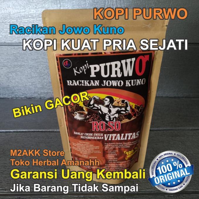 

Kopi-Jantan Purwo / kopi Pria Kuat Perkasa terbukti / Kopi Purwo 150 g