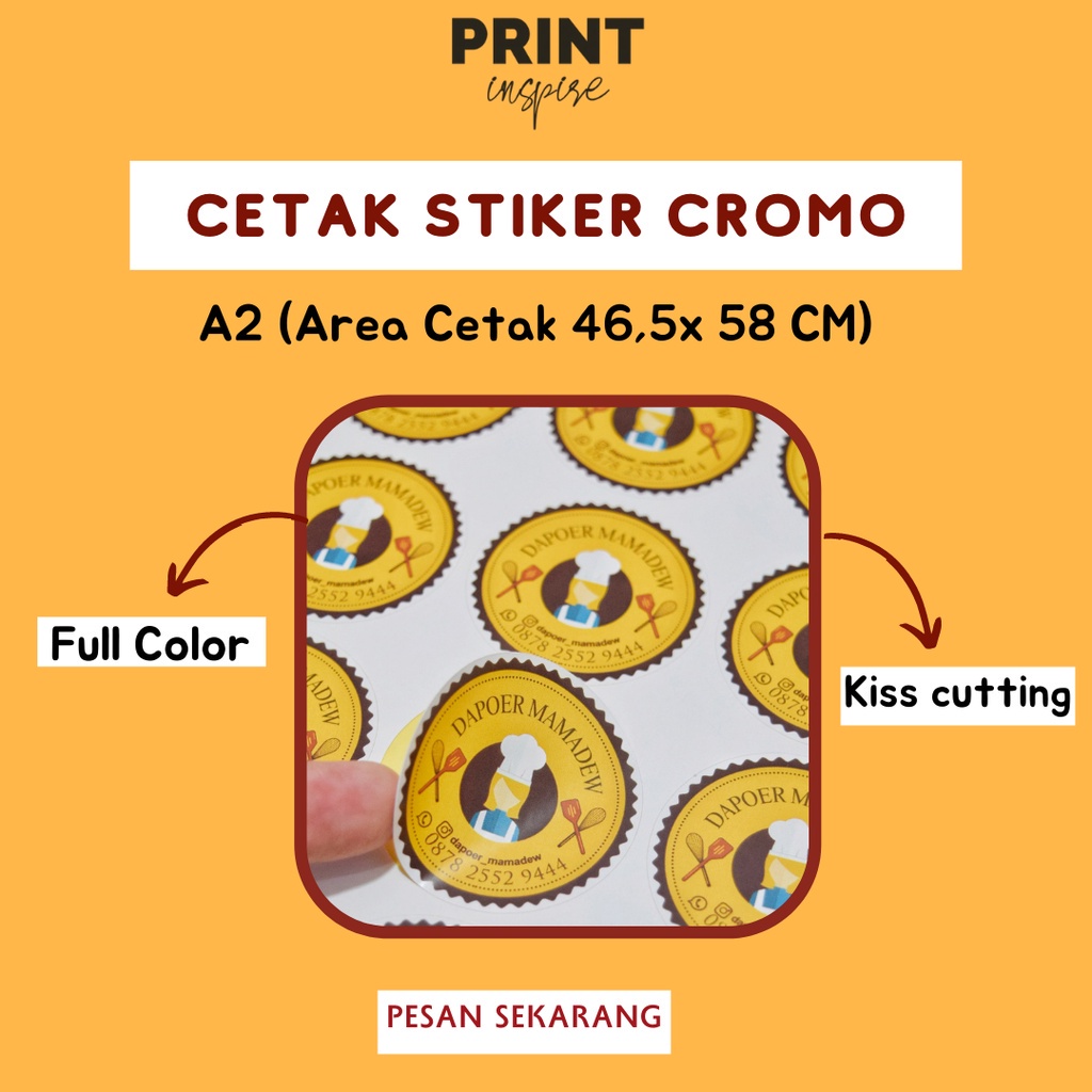 

Stiker Chromo A2 Kiss Cutting/ Chromo Custom A2 Cutting