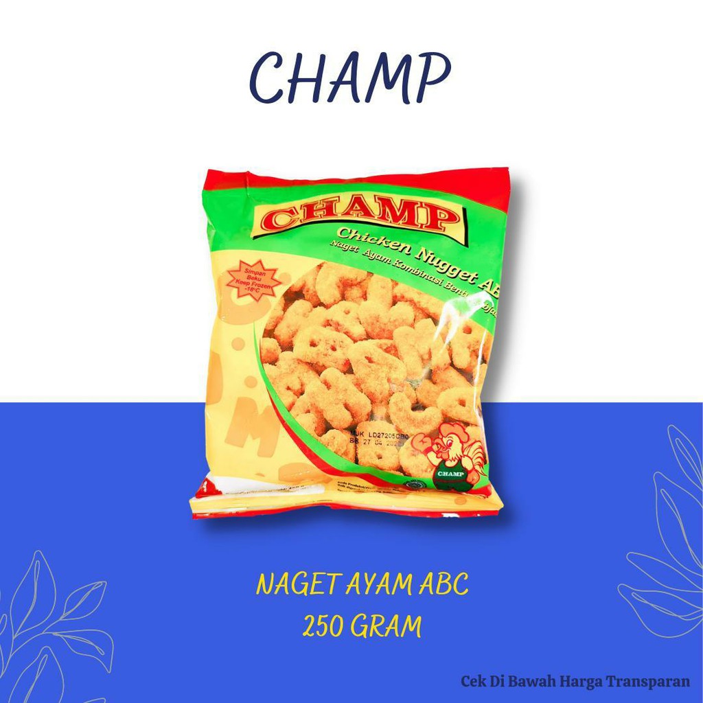 

ADDRIELLA Champ Nugget Ayam ABC 250gr | Champ/Frozenfood/Frozenfood Murah