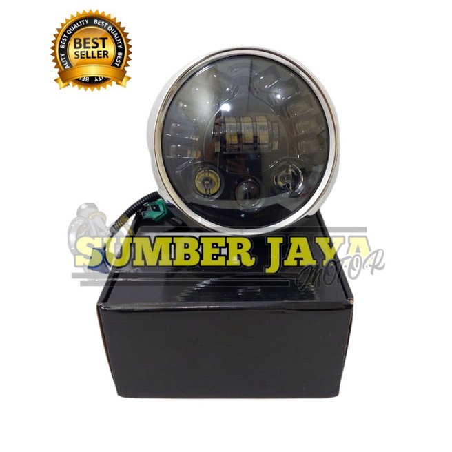 REFLEKTOR Lampu Depan Daymaker 19led 7inch Rx king Ninja Tiger Scorpio W175 Cb400-5