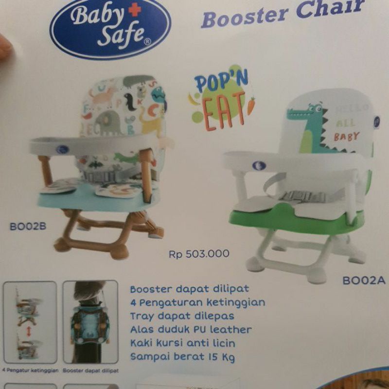 Baby Safe Chair Booster Seat Pop n Eat / Kursi Makan Bayi