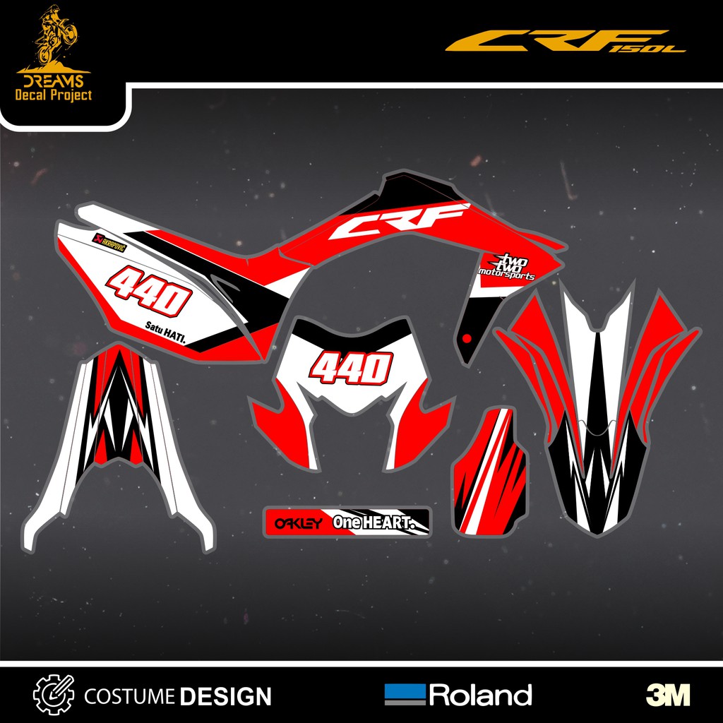 Decal CRF 150L White Red Black