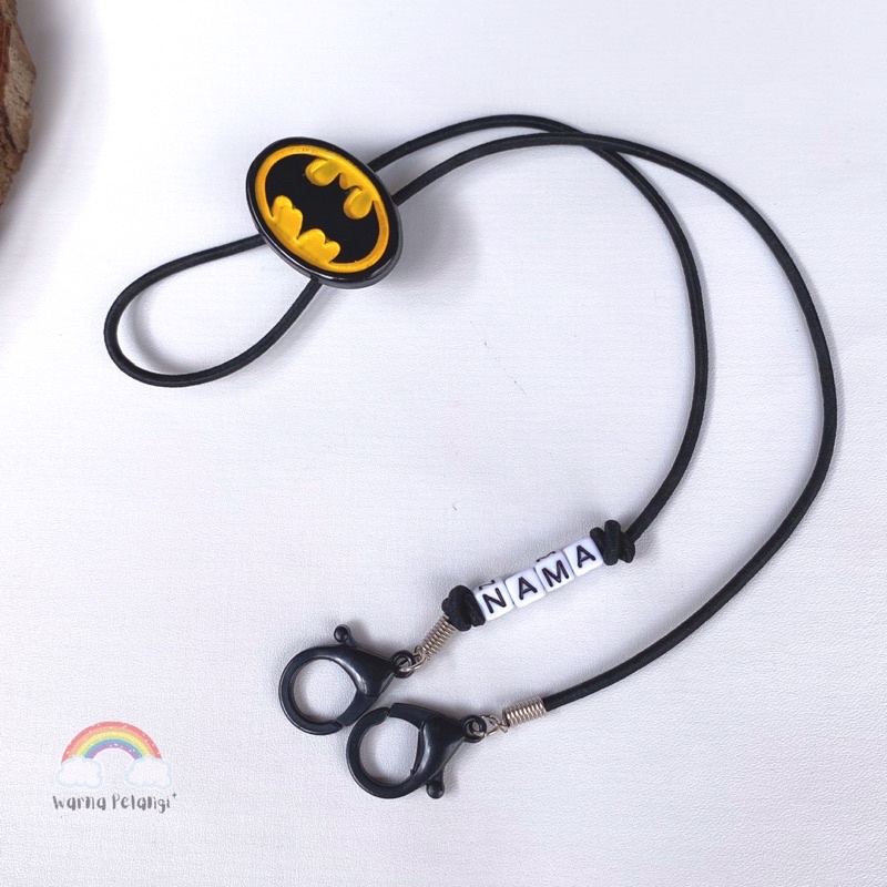 strap mask kids / tali masker anak nama - BATMAN