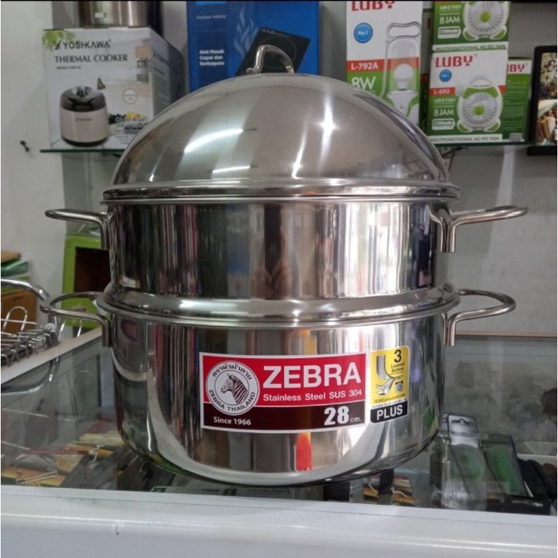 Panci Kukus ZEBRA 28 Cm Stainless Steel Extreme Plus 164390 Steamer