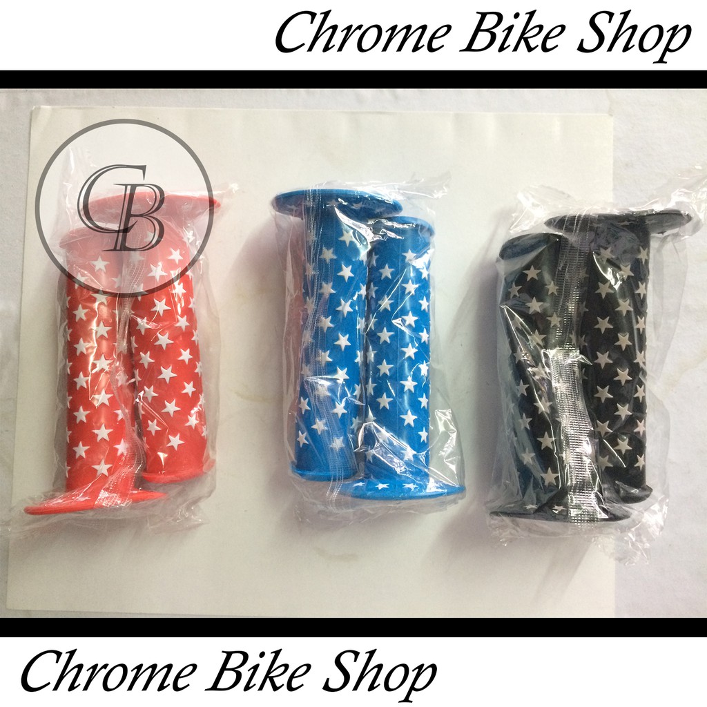 Handgrip Grip Handflat Handfat Hanflat Sarung Stang Sepeda Anak BMX Motif Bintang Pacific Murah Ori 