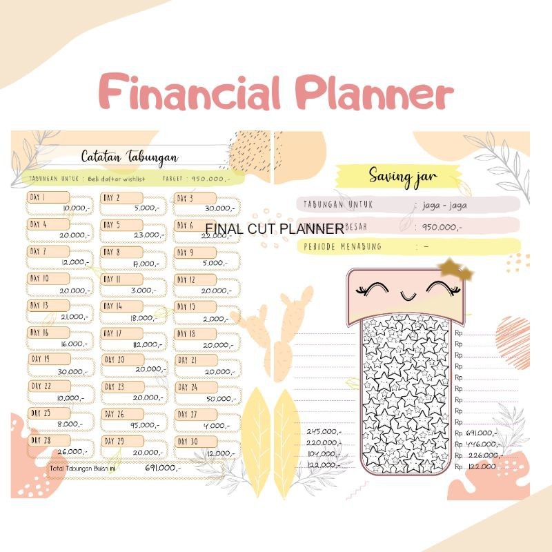 

BUDGET PLANNER REFILL BINDER Loose Leaf / ISI BINDER / CASHFLOW CATATAC KEUANGAN