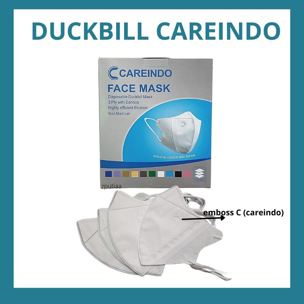 Masker CAREINDO, MIX WARNA DUCKBILL