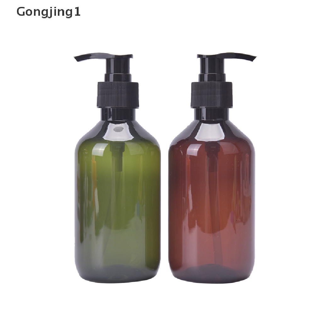 Gongjing1 Botol Kosong Model Tekan Bahan Plastik Warna Hitam Amber Untuk Sampel Lotion