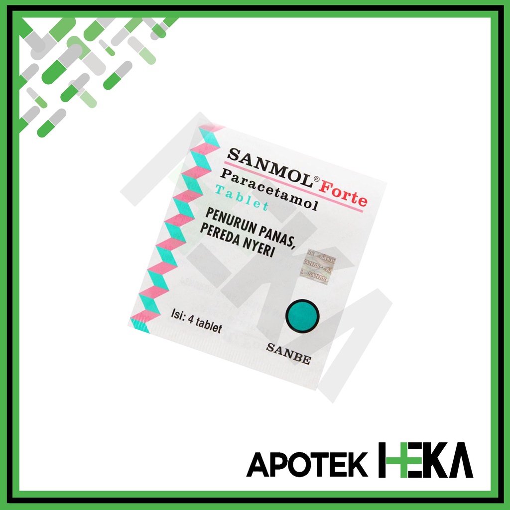 Sanmol Forte Tablet Paracetamol 650 mg Strip isi 4 (SEMARANG)