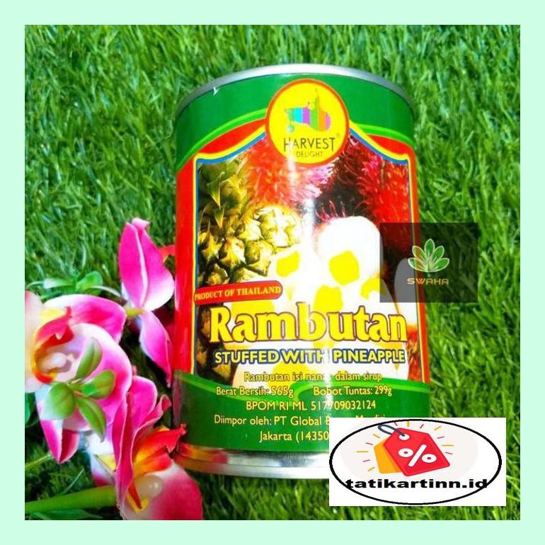 

T4Tksot Rambutan Kaleng Harvest Dgn Nanas 565Gr / Buah Kaleng / Rambutan Nanas Sotytat