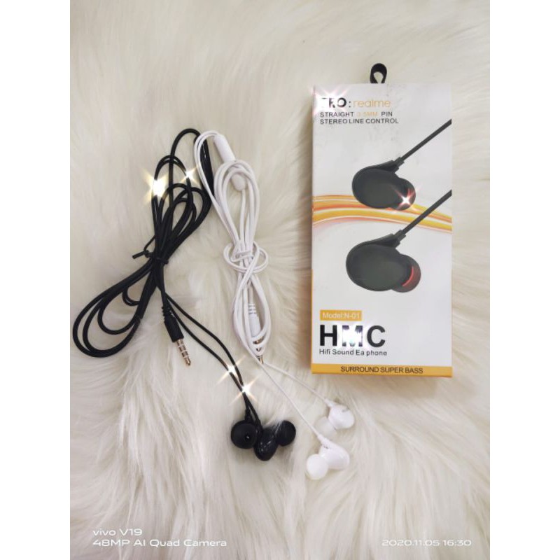 Hf Handsfree Headset Brand REALME HMC N01 Super Bass