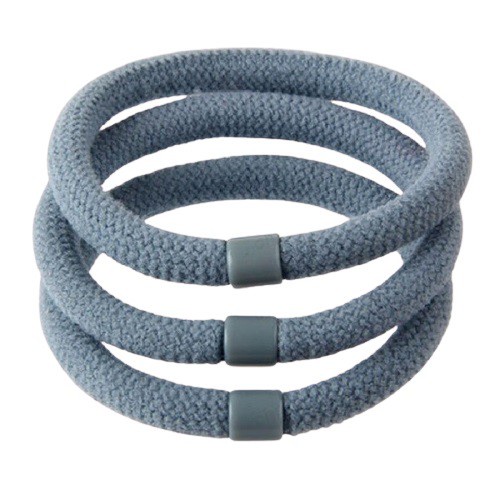 FJCO - Ikat Rambut Korea PolosTebal / Karet Rambut / Kuncir Rambut / Kunciran Rambut KM-034-birumuda