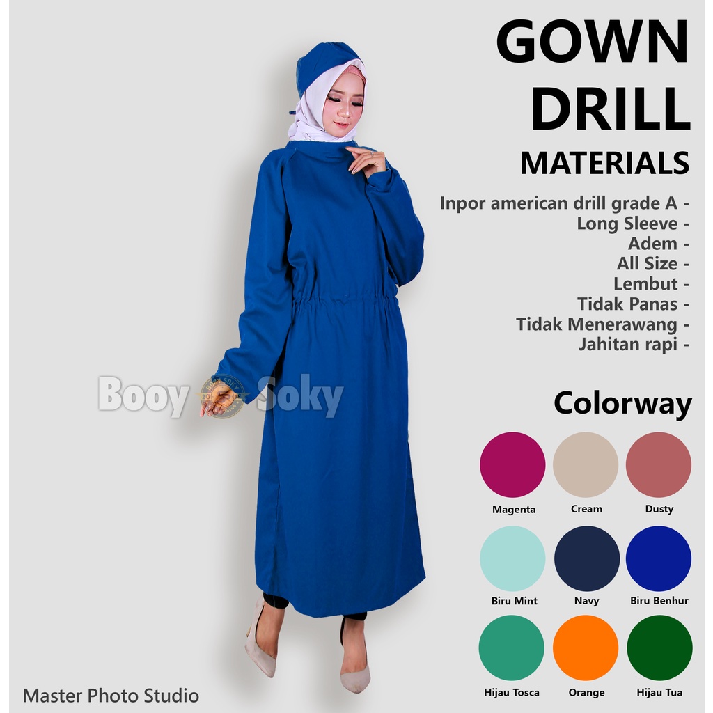 APD GOWN BAJU OPERASI SURGICAL GOWN JUBAH OPERASI BIRU TOSCA