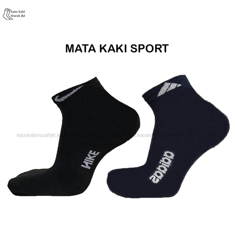 Kaos Kaki Olahraga / Sport Socks Pendek Polos Pria Wanita Dewasa Unisex