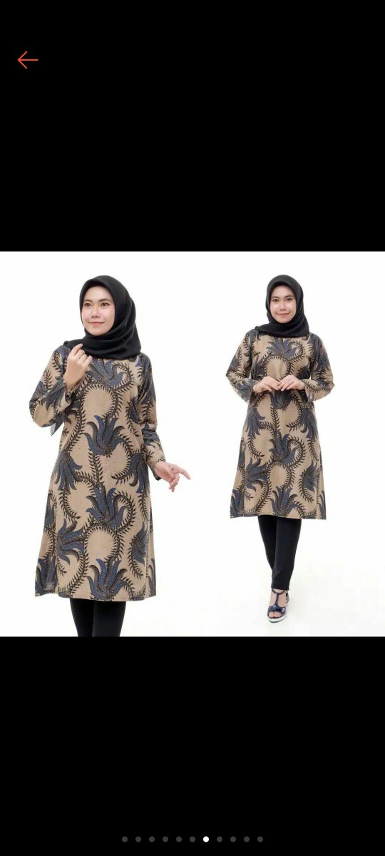 #bayar Di Tempat Terlaris Serut Genes Jelita Tunic Navbor Yelbor Whitbor Creambor Tunik Batik Modern