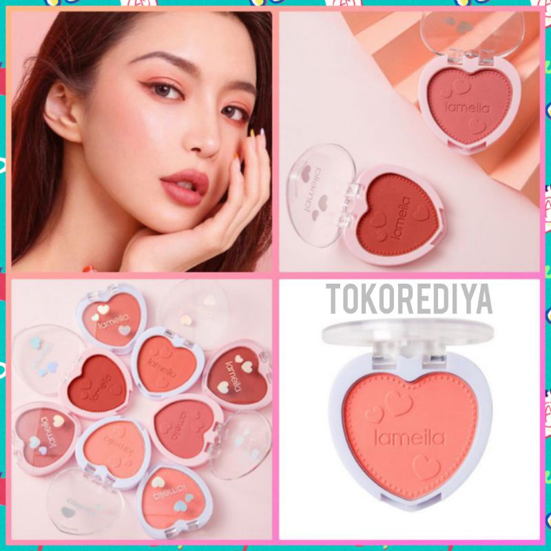 Blush On Lameila Love FT Colour Blusher Pigmented Long Lasting Kosmetik Wajah Dan Make Up Perona Pipi Pigmentasi Tahan Lama Original