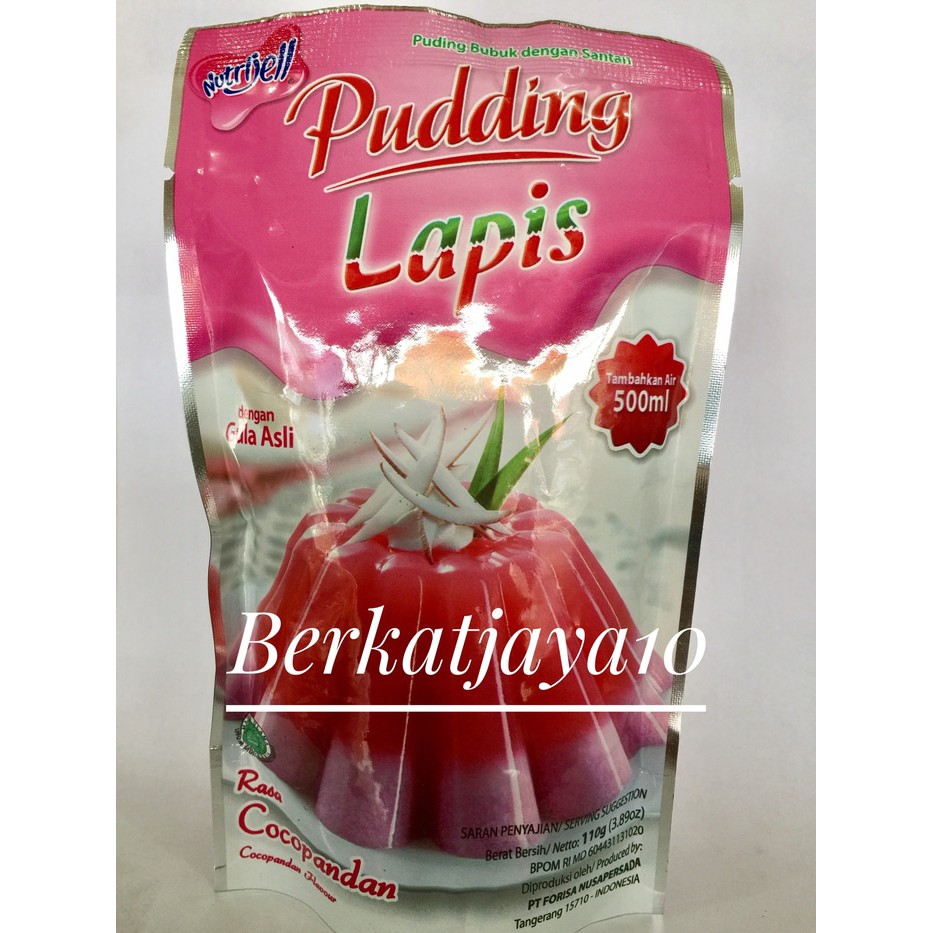 

Pudding Lapis Nutrijell bubuk nutrijel santan Cocopandan 110gr puding