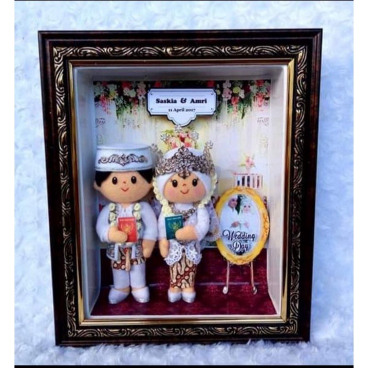 boneka pengantin/boneka flanel/boneka pengantin adat