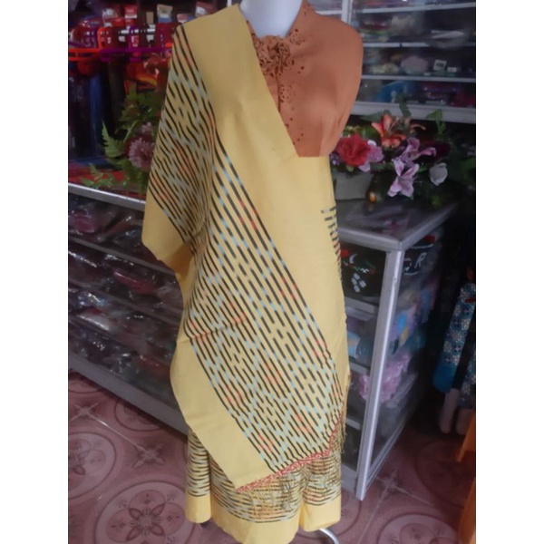 SONGKET MAULANA FULL WARNA KUNING TENUN TANGAN TARUTUNG