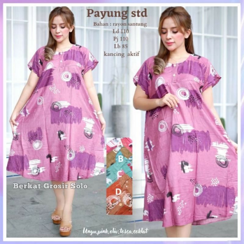 Daster Payung Busui Rayon Bali Motif Tie dye Kekinian