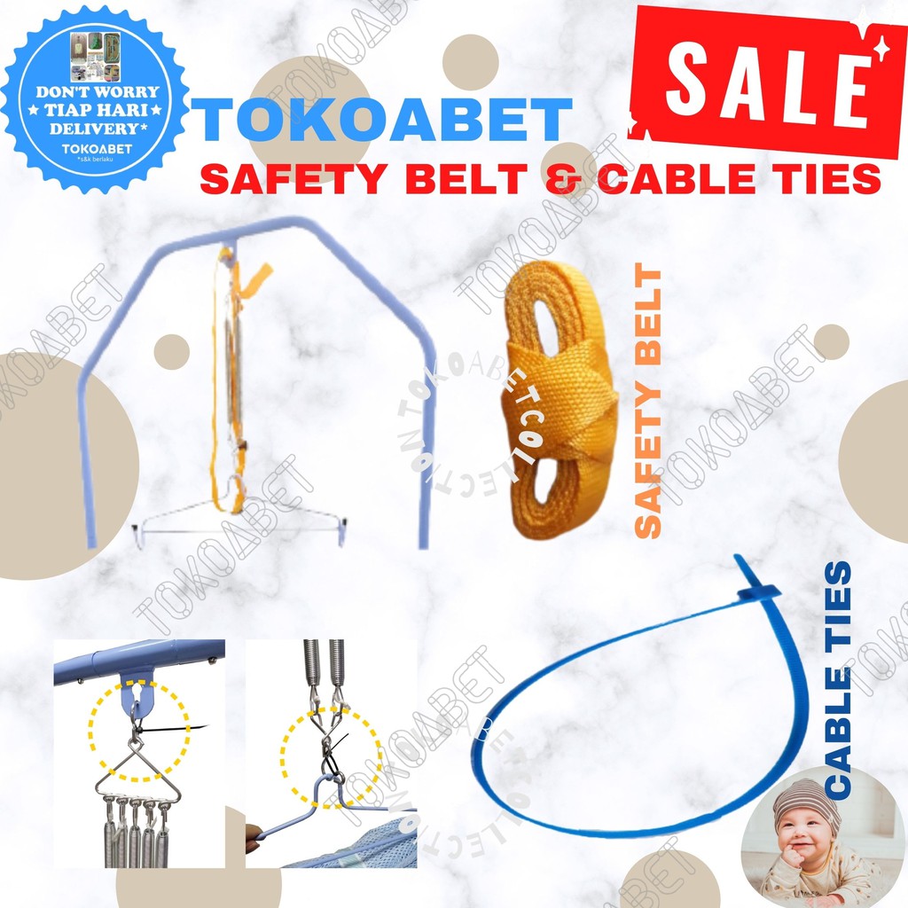 Safety ayunan bayi safety belt dan cable ties (SALE!) SAFETY YOUR BABY IS OUR PRIORITY #TOKOABET