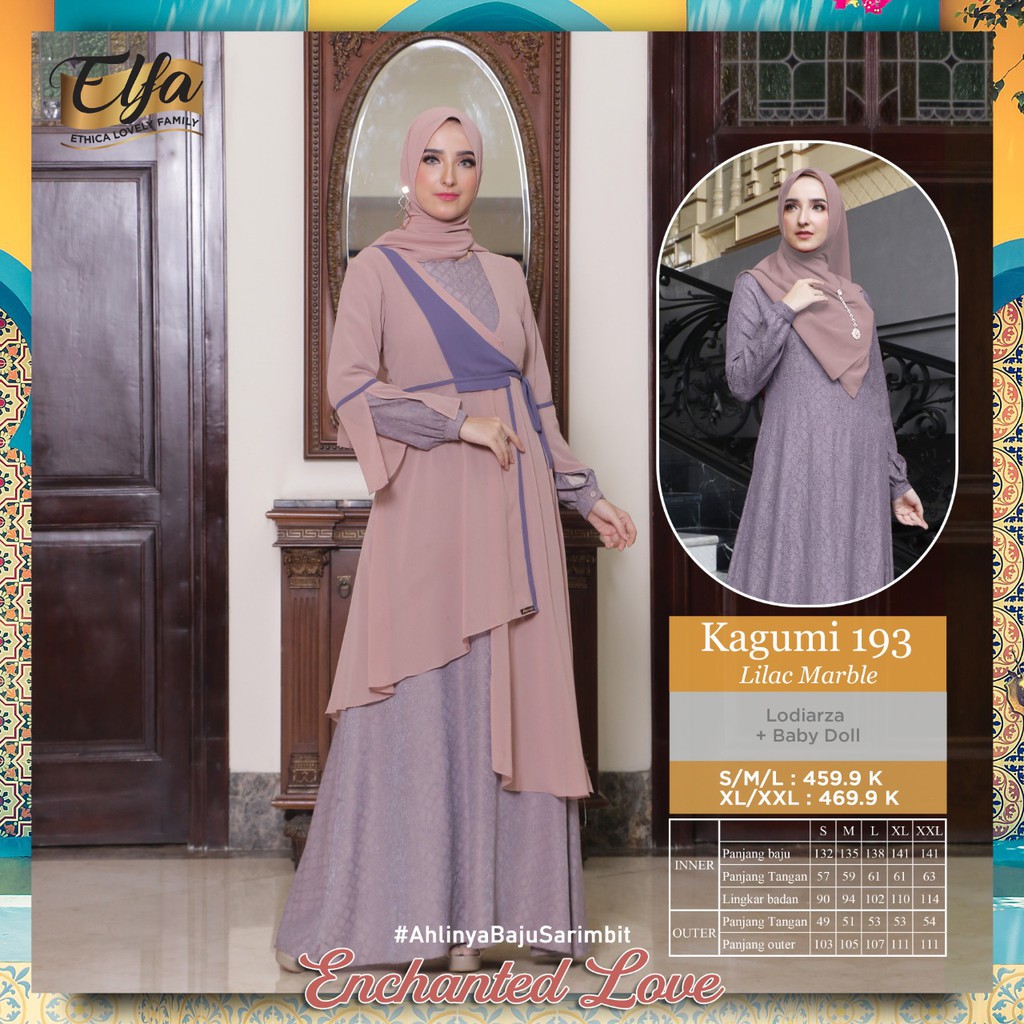 READY SIAP KIRIM | HB - SARIMBIT TERBARU ETHICA ELFA 181 LILAC MARBLE | KAGUMI 193 | KAHFI 153 | KAG