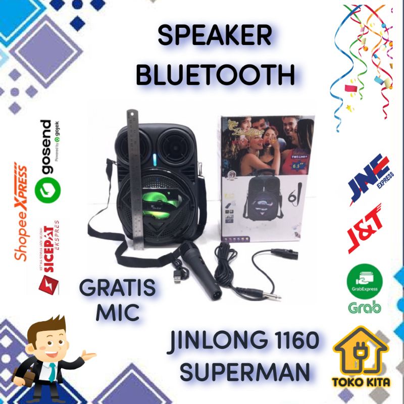 SPEAKER BLUETOOTH JINLONG SUPERMAN