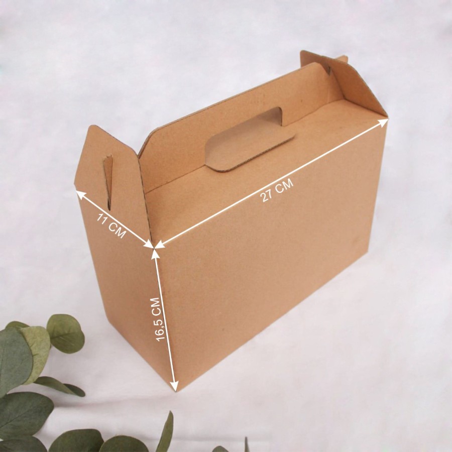 

(10pcs) Kardus Jinjing Tas Packaging Box hampers Dus tenteng 27x11x16.5cm kardus design tema natal Box die cut