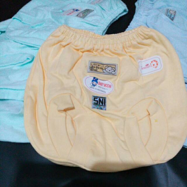 Celana pop 3 pc kacamata polos warna bayi usia 6m/12m