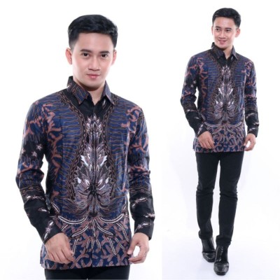 Batik Pria / Baju Batik Pria / Kemeja Batik / Lenganpanjang Size M L Xl Terbaru