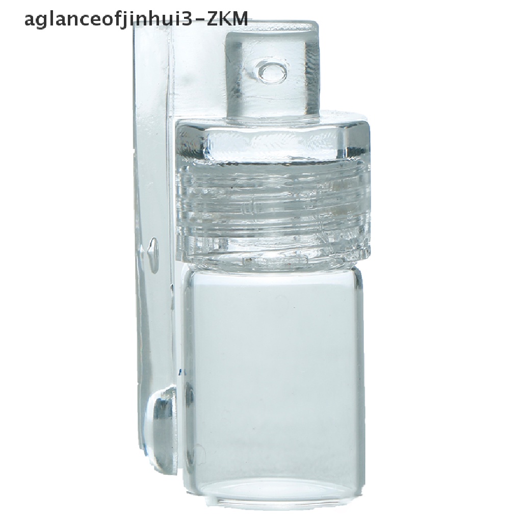 [AGID] Glass Round Bottle Waterproof Pill Case Sealed Container Mini Snuff Bottles [zkm]