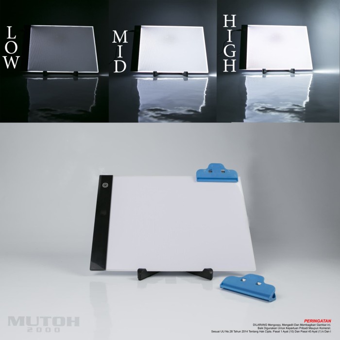 

Sketsagambar- Led Drawing Tracing Board A4 (Dimmer Sistem) Meja Gambar Jiplak A4 -Buku-Gambar-